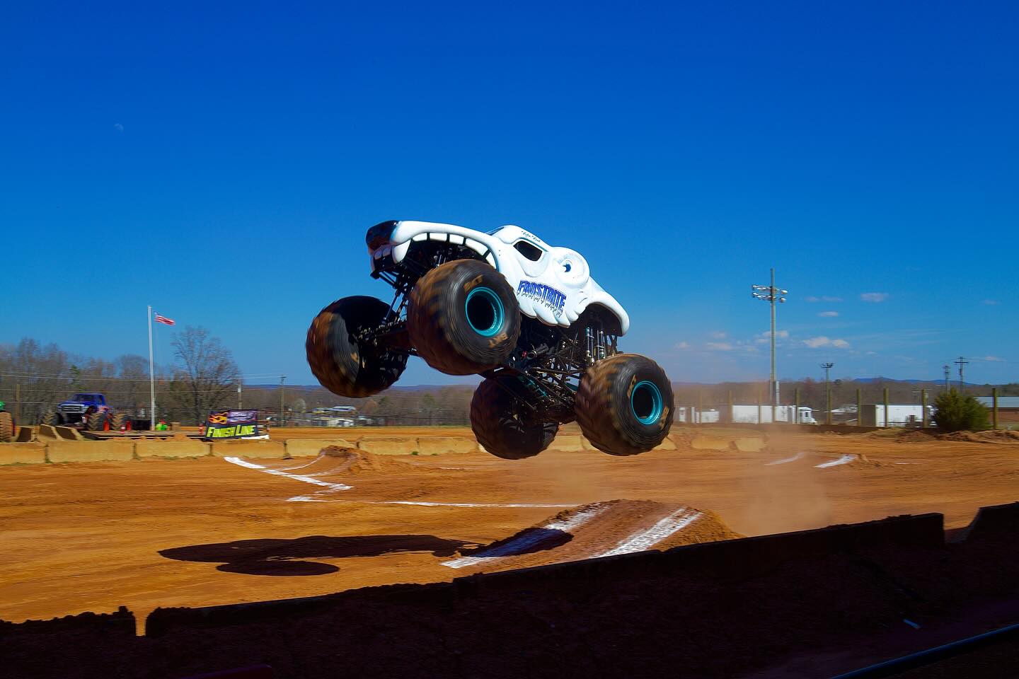 Monster truck Frostbite mid-air jump